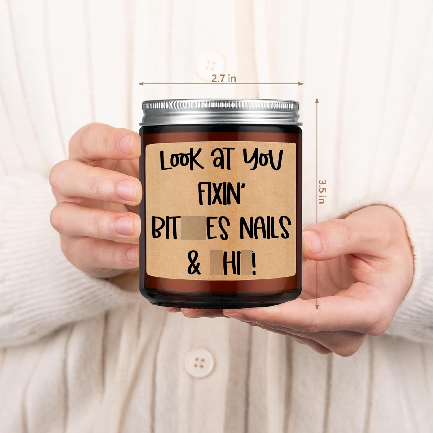 Candle - Nail Technician Gifts, Nail Tech Gifts For Women, Men - Funny Birthday, Valentines, Appreciation Present For Manicurist, Salon Owner - Cosmetology Graduation Present, Manicurist Decor