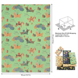 Birthday Wrapping Paper For Boys Kids Girls, Happy Animals Party Dinosaur Design Kraft Gift Wrap Paper, Happy Birthday Wrapping Paper 6 Sheets Folded Flat 20X28 Inches Per Sheet