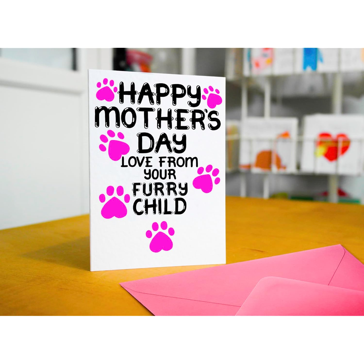 Mother'S Day Card From Furry Child, Dog, Cat Mothers Day Card For Pet, Puppy, Kitty Mom, Mommy