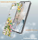 Pixel 9 Case, Marble, Shockproof, Soft TPU, Camera Protector, Stylish, Flowers