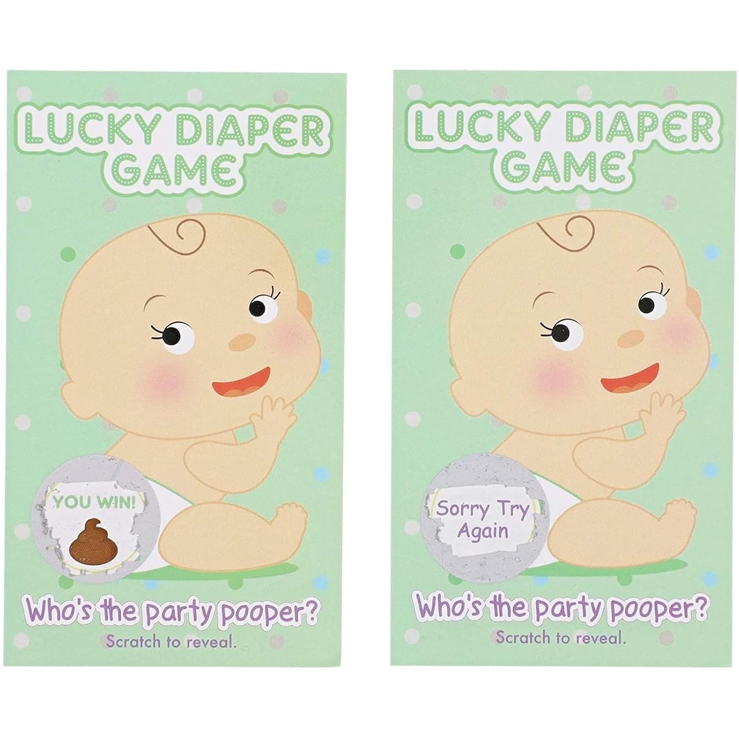Scratch Off Baby Shower Game Cards - 60 Pack, Multicolor Paper - Baby Shower Games & Scratch Off Activity