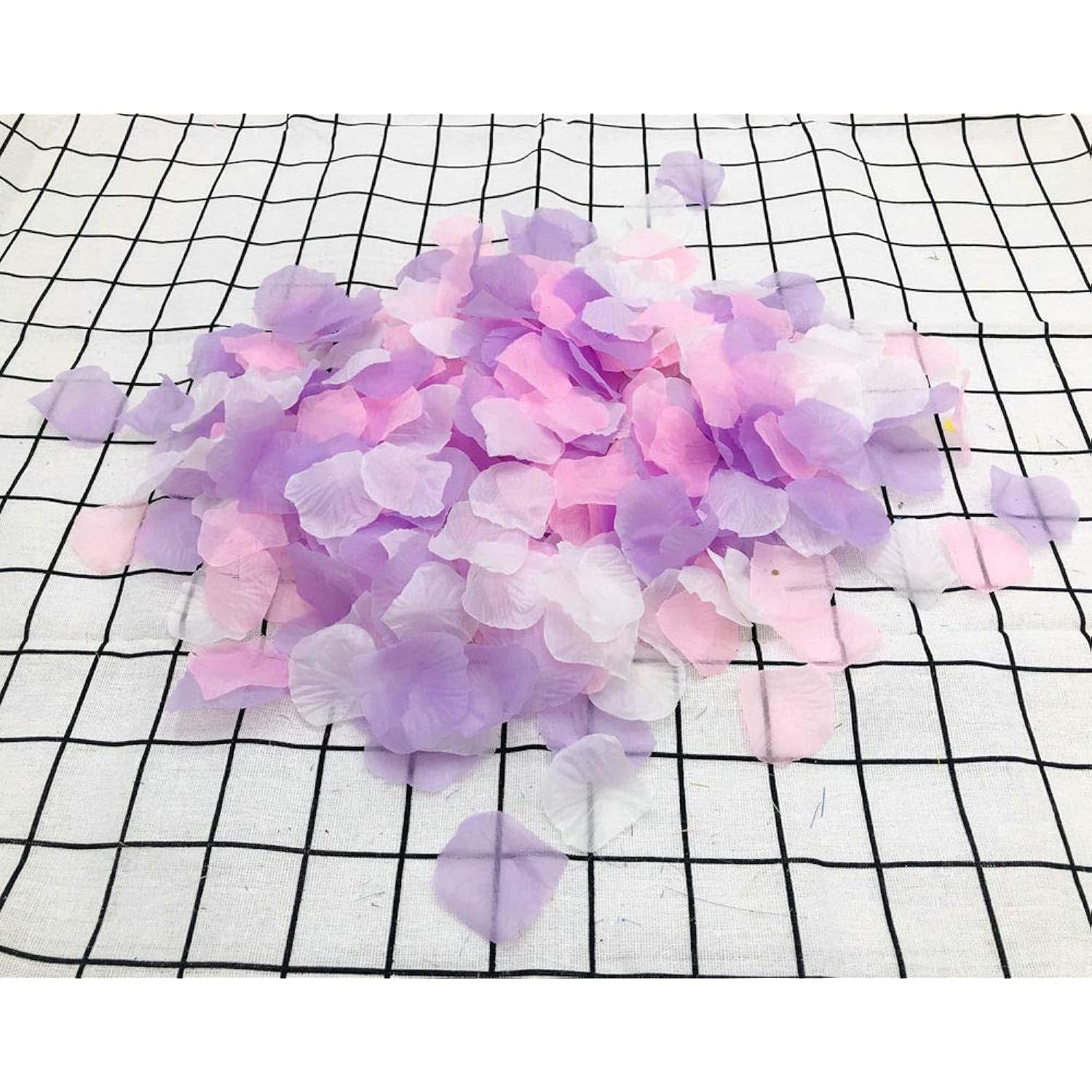 1200Pcs Artificial Flowers Silk Rose Petals Mixed White Pink Purple Flower Girl Scatter Petals For Wedding Aisle Table Centerpieces Confetti Party Shower Birthdays, Parties And Events Decorations