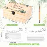 60 Pcs Baby Shower Advice Cards For Parents To Be Advice And Wishes Cards Wooden Box Baby Shower Game Party Decorations