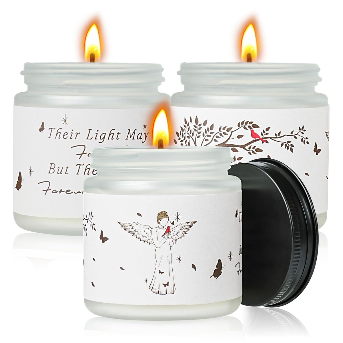 Sympathy Gifts For Loss Of Loved One Memorial Gifts 7Oz Lavender Scented Soy Wax Candle Memory Bereavement Grief Tree Condolence Candle For Women Willow Tree Figurines Cardinal