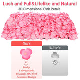 4 Pack 24"X16" Flower Wall Panel Set, Artificial Flower Backdrop, 3D Silk Pink Hydrangea Floral, Wall Decorative Faux Flower For Photo Centerpieces, Home Party Wedding Decoration
