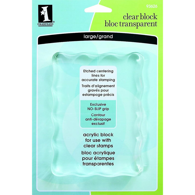 Acrylic Large Mounting Block For Clear Stamps, 3.7’' W X 5'' L