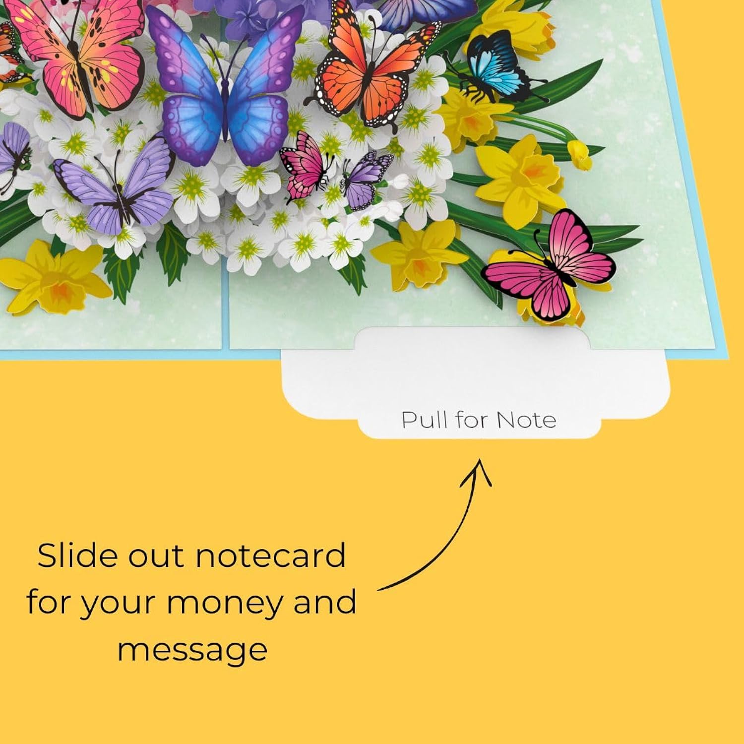 Butterflies In Nature Pop Up Card - 3D Butterfly Card For Wife, Husband, Girlfriend, Mom, Dad, Mother, Father (Birthday Card, Get Well, Thank You, Anniversary)