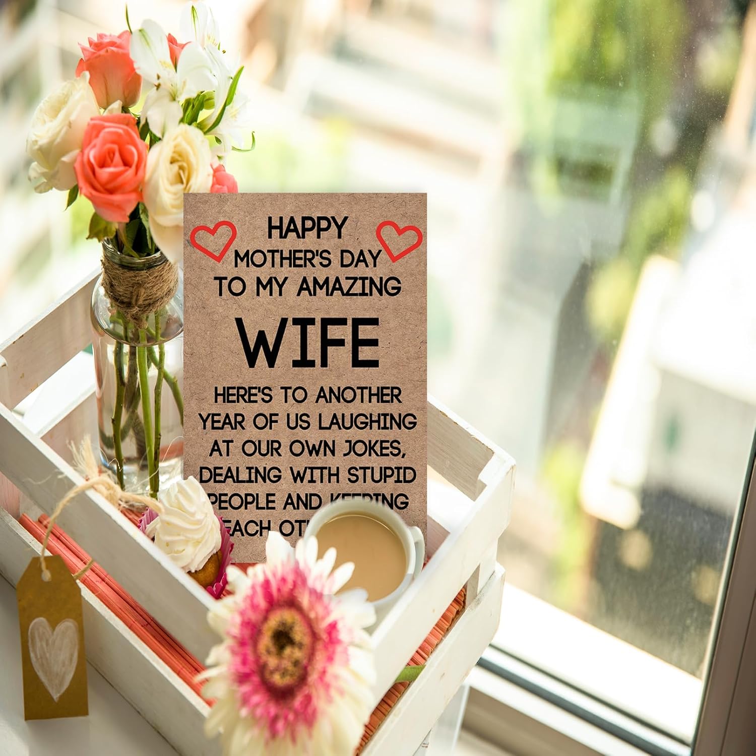 Rude Wife Mother'S Day Card From Husband, Funny Mothers Day Gifts Idea For Wife,Humor Mother'S Day Card For Women,Unique Gifts For Mothers Day