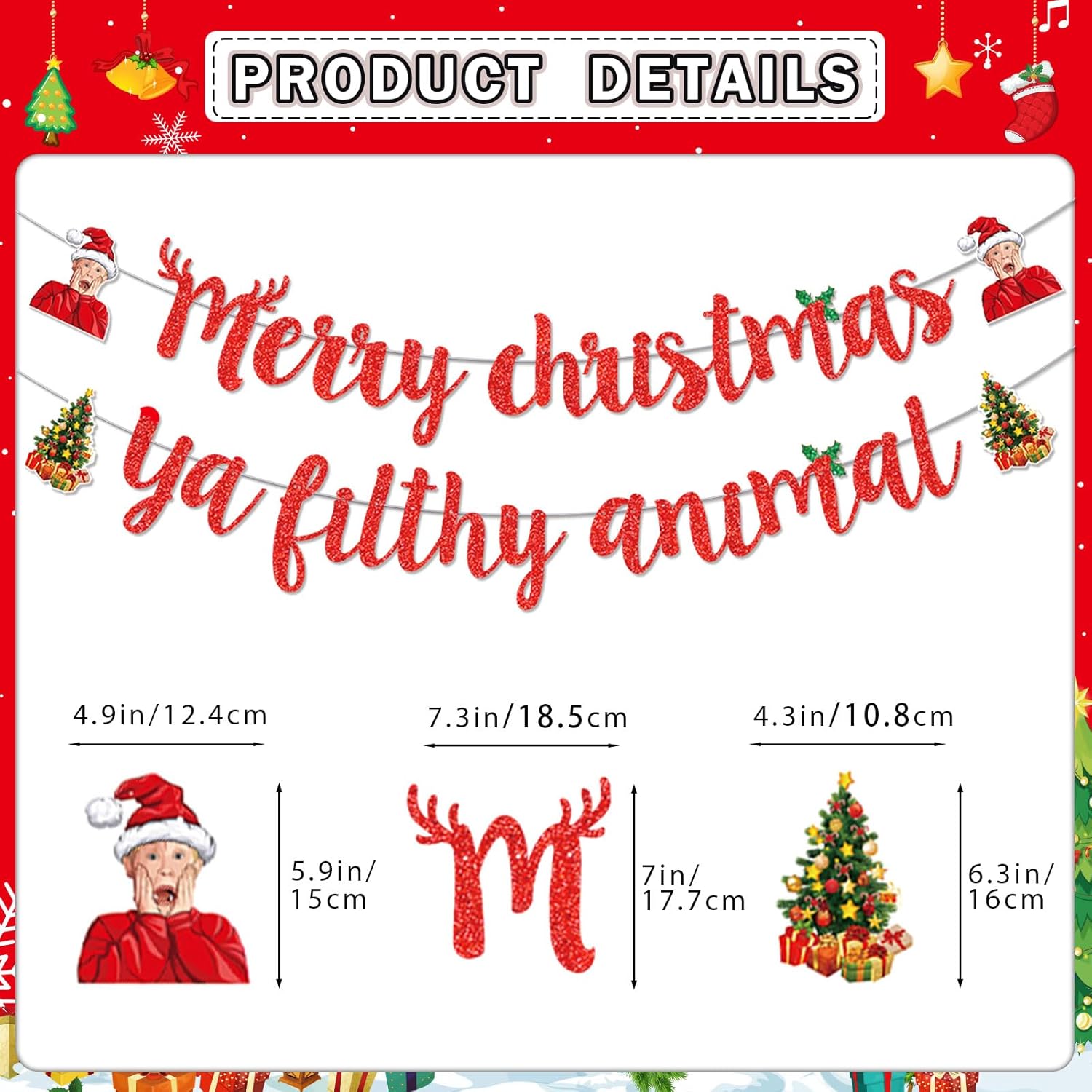 Merry Christmas Banner Home Alone Christmas Decorations