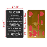 Dad Christmas Card From Daughter, Thank You I Love You Daddy Birthday Cards, Dad Fathers Day Gift Ideas, Metal Engraved Wallet Card