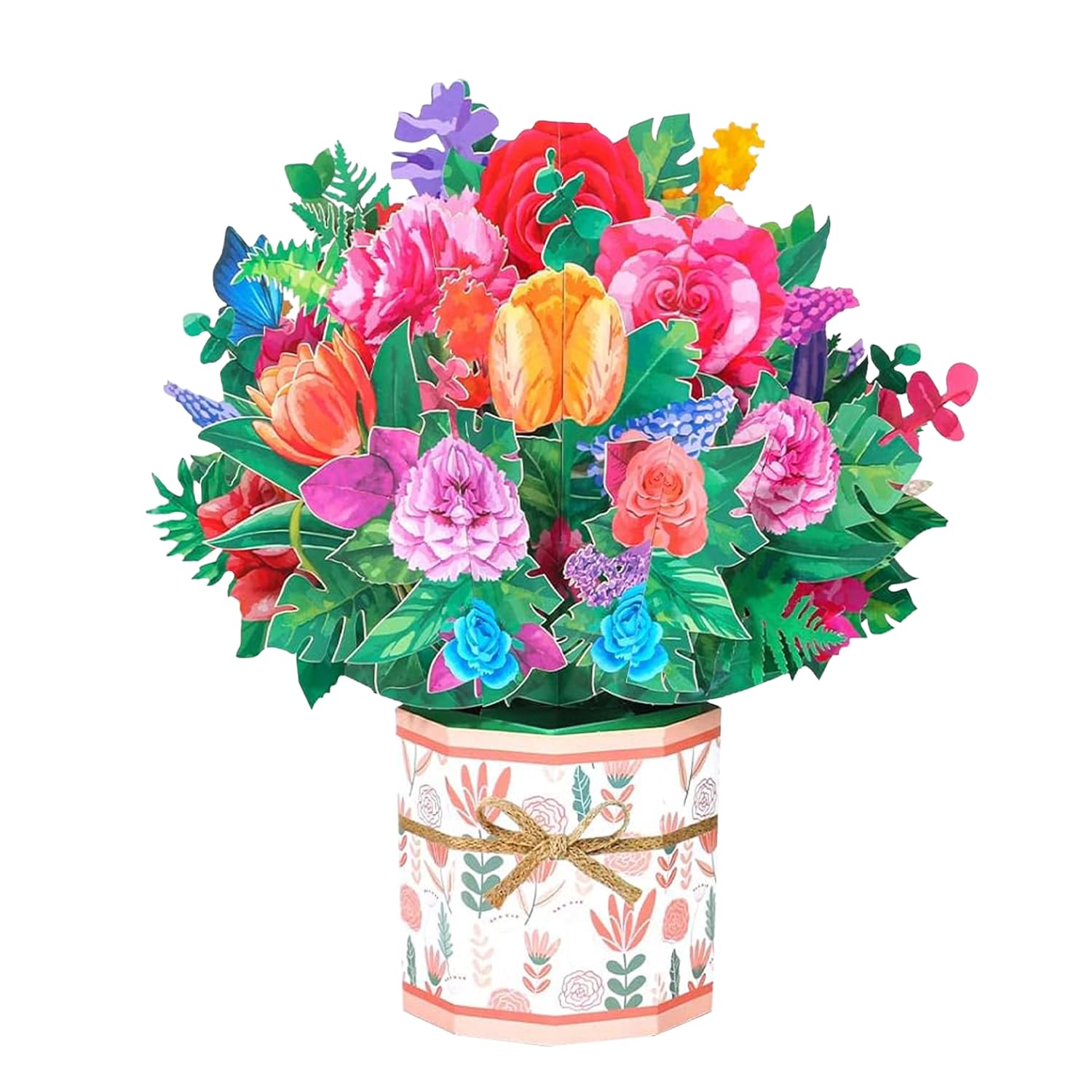 Rose Carnation Pop Up Card, 3D Flower Greeting Card With Envelopes For Any Occasion, Birthday, Mother'S Day, Anniversary, Valentines Day, Handmade Gifts, Foldable Flower Cards For Friends