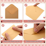 240 Pcs Valentine'S Day Mini Envelopes With 240 Pcs Blank Heart Shaped Greeting Cards 4.13 X 2.76 Inch Diy Small Enclosure Card Blank Gift Note For Valentines Anniversary(Red Heart)