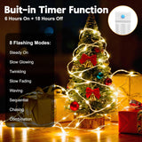 10 Pack Fairy Lights Battery Operated With Timer, 10 Ft 30 Led String Lights Indoor Outdoor, 8 Modes Waterproof Twinkle