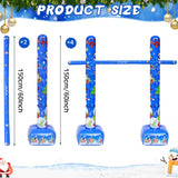 2 Pack Christmas Inflatable Limbo Party Game 59 In Santa Xmas Tree Indoor Outdoor Family Party Favor Easy Setup For Birthday Backyard Picnic Winter Holiday Decor (Snowman)