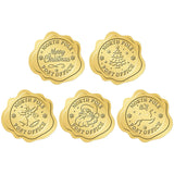 Christmas Embossed Stickers - 300Pcs 1.5 Inch Gold Merry Christmas Sticker Self-Adhesive North Pole Stickers Xmas Card Sticker For Envelope Seals Cards Ornaments Crafts