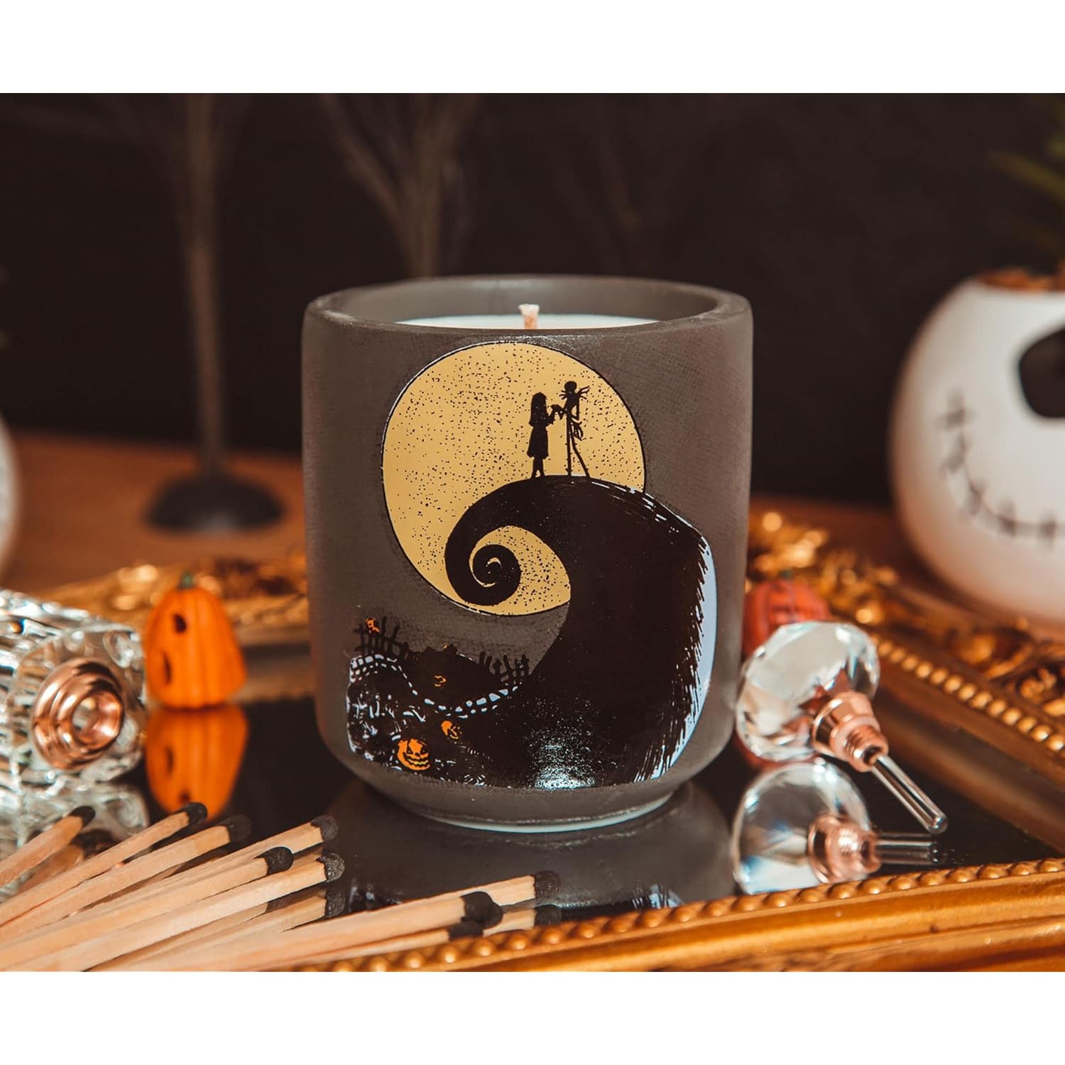Disney Concrete 7-Ounce Scented Candle In Concrete Jar | Floral Fragrance With 30-Hour Burn Time