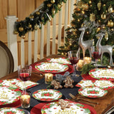 60-Piece Christmas Paper Plates and Napkins Set for Holiday and Party Decor
