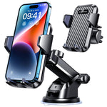 65+LBS Strong Suction Military-Grade Car Phone Mount for Dash, Windshield, Vent