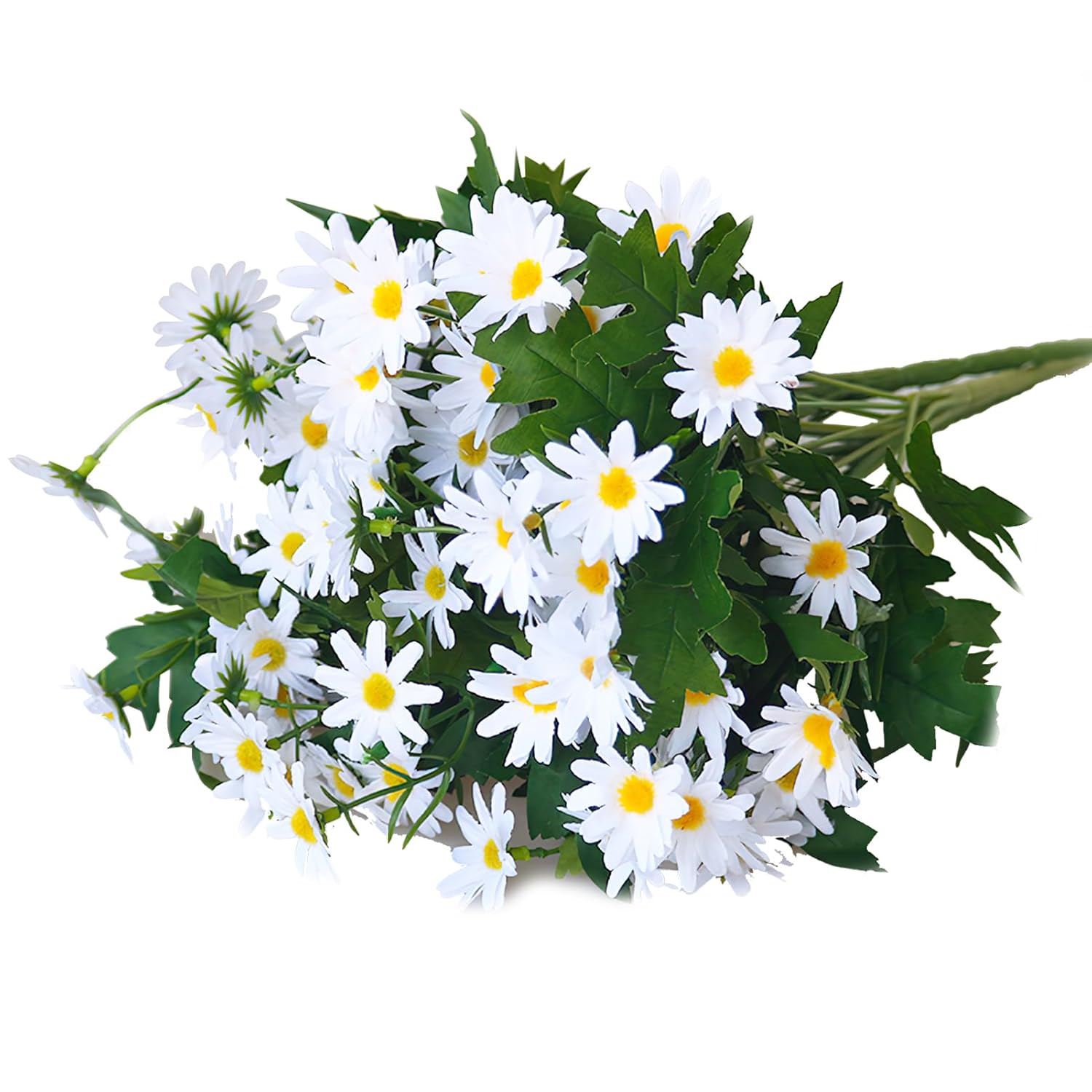 Artificial Daisy Flowers For Outdoor - 2 Bundles White Daisy Flower Bulk, Perfect Decoration For Table Windowsill Porch