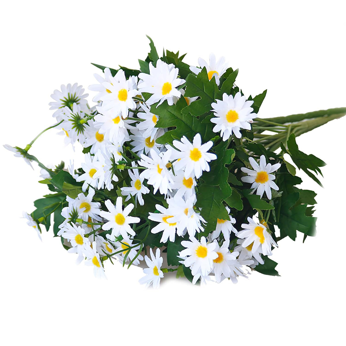 Artificial Daisy Flowers For Outdoor - 2 Bundles White Daisy Flower Bulk, Perfect Decoration For Table Windowsill Porch