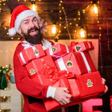 Small Christmas Stickers Gingerbread Candy House Decals, 240 Self-Adhesive Christmas Envelope Labels Stickers, Funny Cartoon Xmas Seal Stickers For Gift Greeting Card Party Supplies Kids Holiday Decor