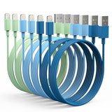6 Pack MFi Certified Lightning Charging Cables 3FT 6FT 9FT Fast iPhone Charger Set