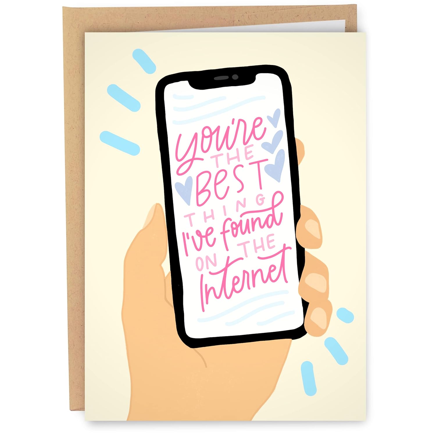 Funny Valentine'S Day Card For Him Her | Best On The Internet Online Dating App Card For Men Women | Romantic I Love You Anniversary Cards For Boyfriend Girlfriend Husband Wife