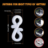 100 Pcs Mini Plastic Gutter Hanging Hooks For Outdoor Christmas Lights, S Clips For Party, Birthday, Wedding Decoration(A)