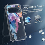 Pixel 9 Pro XL Case, Floral, Flexible TPU, Screen Protector, Colorful Design