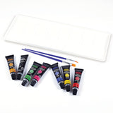 Rose Art Premium 30ct Acrylic Paints Set, Professional Painting Set Complete with 30 Acrylic Paint Colors and Bonus 2 Paint Brushes and Paint Palette