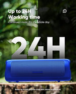 Bluetooth Speaker, HD Sound, IPX5 Waterproof, 24H Playtime, TWS, BT5.3 (Blue)