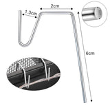 100 Pieces Christmas Holiday Light Hangers With Gutter Guard, Stainless Steel Light Gutter Hook Clips For Outside Grid Hooks Metal Wire Ornament Hanger For String Party Hanging Decor(Silver)