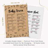 Baby Shower Game (50 Cards), Fun Baby Trivia Shower Games Activity For Boy Or Girl, Kraft