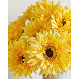 Artificial Gerbera Daisy Flowers African Daisy Yellow Silk Flowers Home Decorations Faux Diy Bouquet For Wedding Engagement Centerpieces Arrangements