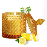 Lemon Vanilla Scented Candles, Citrus Large Jar Candle For Home Scented, Gifts For Women Men, Aromatherapy Candle, Natural Soy Wax Scented Candle For Relaxing & Calming,Home Fragrance Decor