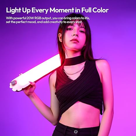 UA20C RGB Inflatable Tube Light 20W Cordless Magnetic LED Video Fill Light with 1/4 Mount