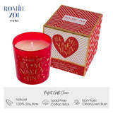 Holiday Valentine'S Day Scented Candle - 6Oz Soy Wax Candle Infused With Amber Spice Rose - Gift Box Packaged For Holiday Season Women Gift