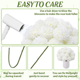 36 Pcs Artificial Flowers Chrysanthemum, Fake Hydrangea Flowers With Stems Ball Bouquet For Home Office Coffee House Table Parties Wedding And Baby Shower Decoration