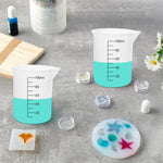 8 Pcs Silicone Measuring Cups Kits,Silicone Measuring Cup,100Ml Non-Stick Mixing Cups,Precise Scale,Durable Easy Clean For Epoxy Resin,Stain Jewelry Making,Casting Molds, Waxing,Diy, Art,Craft