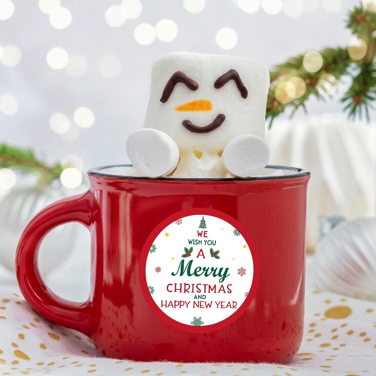 Christmas Gift Stickers - 120Pcs 2Inch Merry Christmas And Happy New Year Stickers Self Adhesive Holly Envelope Seal Label Sticker Xmas Gift Sticker Happy Holidays Label For Card Present Decor
