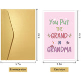 Funny Birthday Card For Grandma, Humorous Grandmother Birthday Card From Grandchild, You Put The Grand In Grandma