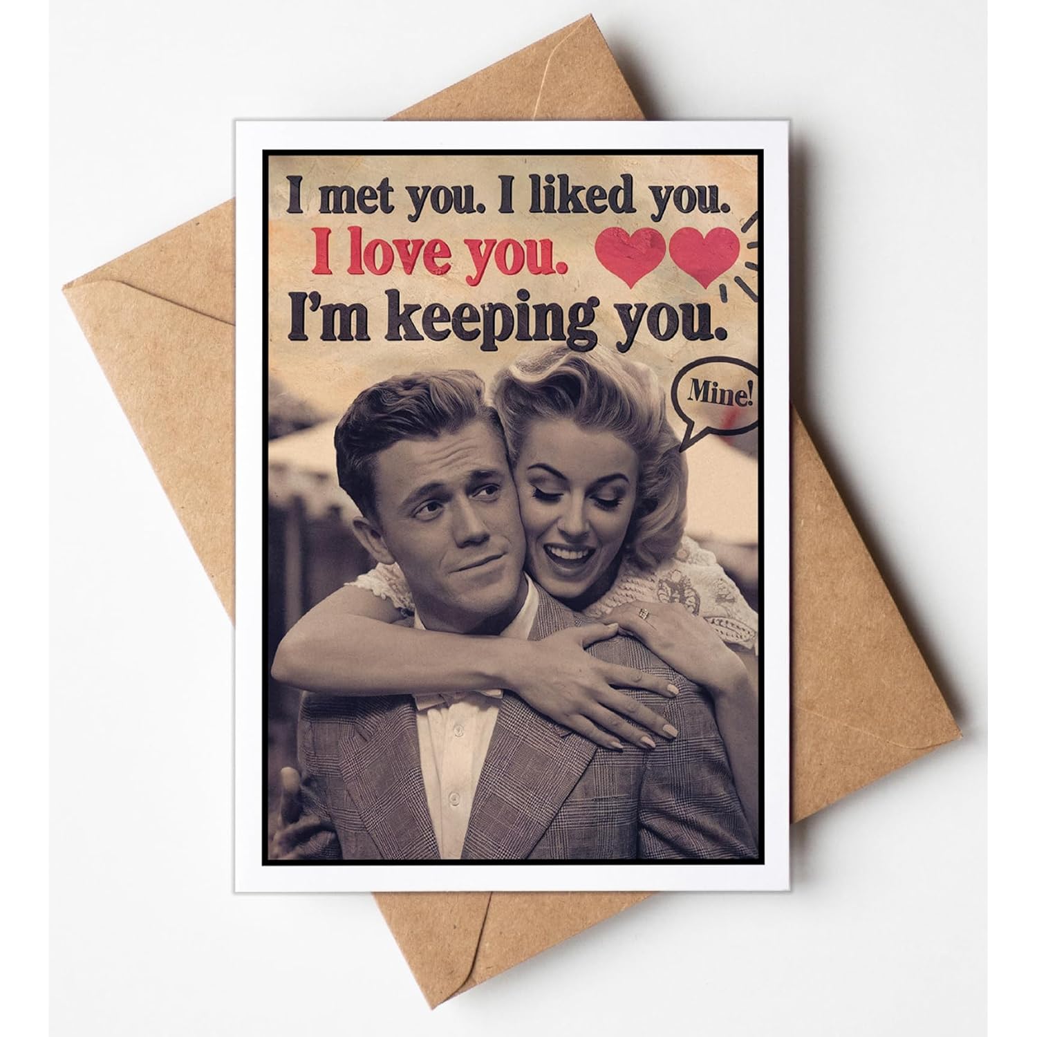 - Funny Anniversary Card For Husband (Handmade In Usa) Great Gifts, Valentines Day Card For Husband - Includes Card (5X7, Blank Inside) & Envelope (Peel-Seal)