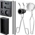 8 Pcs Torch Melting Casting Kit Clay Graphite Crucible Set Includes Crucible Tongs Gold Silver And Copper Ingot Mold Stir Rod For Metal Foundry Refining Jewelry Tool