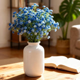 6 Pcs Babys Breath Artificial Flowers, Fake Babys Breath Flowers For Wedding Floral Arrangement Party Decor, Blue