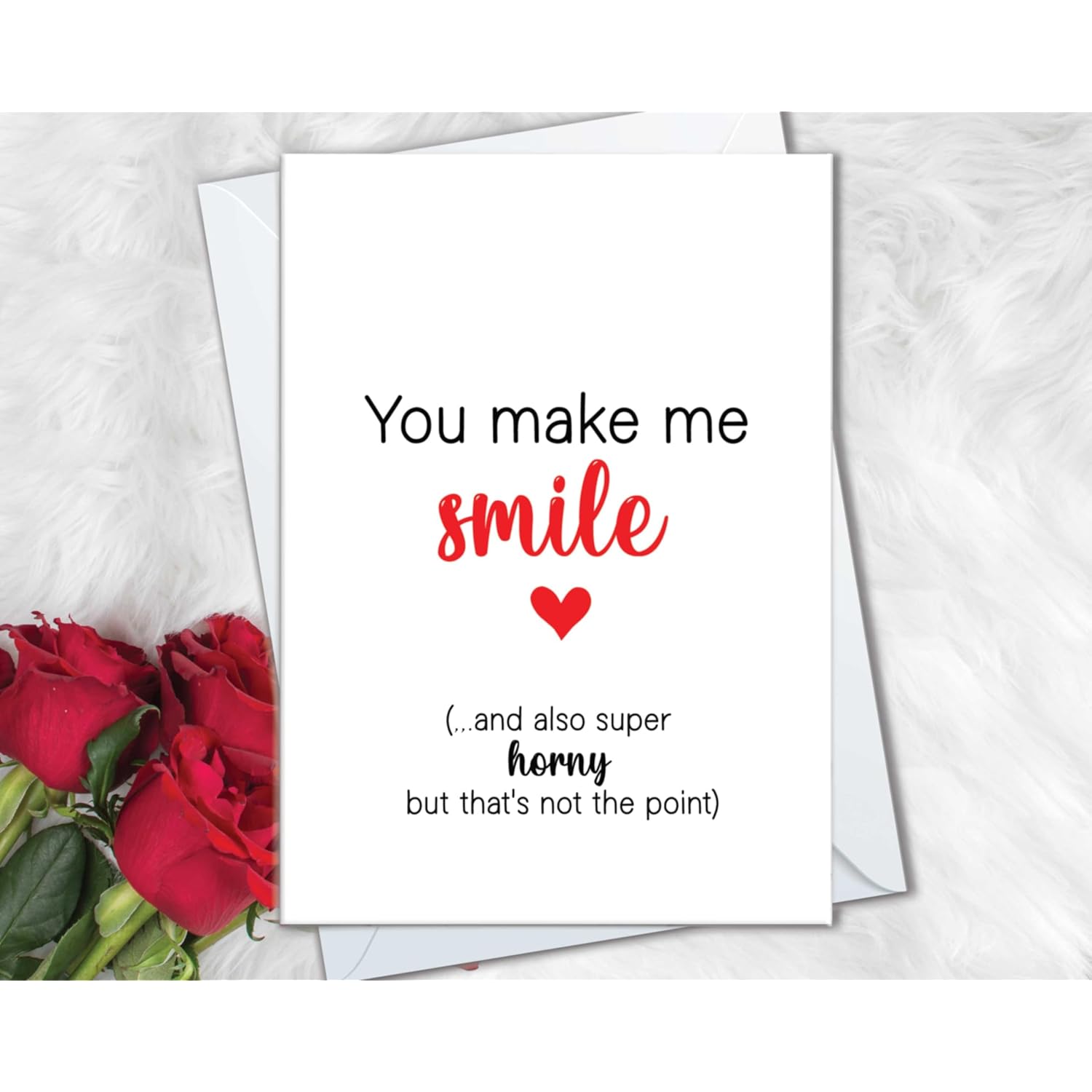 | Sexy Anniversary Cards For Men, Naughty Love Card For Boyfriend Or Husband, Dirty Anniversary Day Card For Him, Adult Humor Funny Raunchy Card (Smile And Horny)