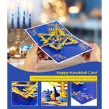 3D Pop Up Hanukkah Greeting Card – Festival Of Lights With Candles, Dreidels And Traditional Hanukkah Symbols – Jewish Holiday Card For Family, Friends & Loved Ones, Includes Envelope And Blank Note