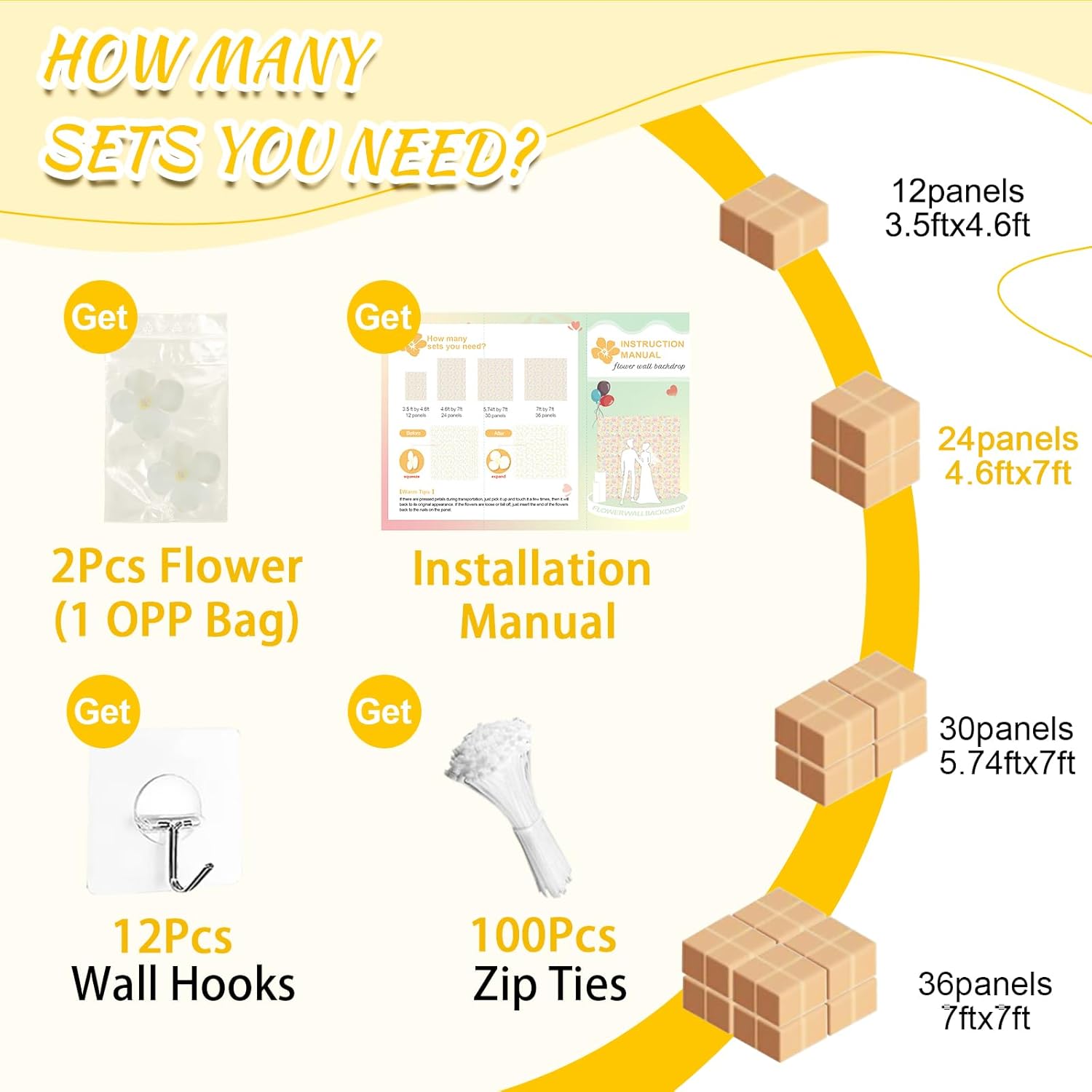 12Pcs Flower Wall Panel Backdrop 3.5X4.6Ft 3D Artificial Flower Wall Hydrangea Flower Backdrop Floral Background For Wedding Party Birthday Home Photo Decor
