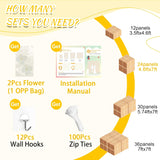 12Pcs Flower Wall Panel Backdrop 3.5X4.6Ft 3D Artificial Flower Wall Hydrangea Flower Backdrop Floral Background For Wedding Party Birthday Home Photo Decor
