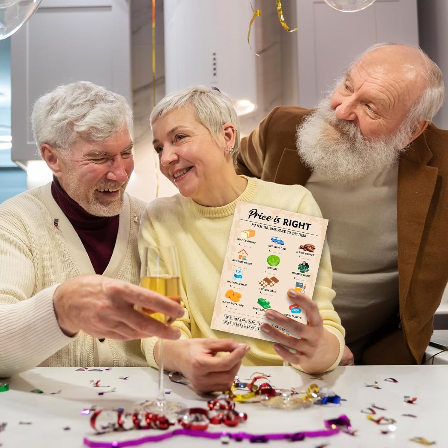 80Th Birthday Party Games, Price Is Right Games, Birthday Party Supplies For Adults, Fun 1946S Party Game?Pack Of 30 Cards