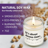 Funny Engagement Gifts For Couples, It'S About Damn Time Engaged Candle, Engagement Gift For Women, Her, Newly Engaged, Bride To Be, Bridal Shower, 7Oz Soy Scented Candles